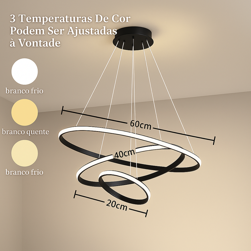 Lustre Escandinavo - 3 Cores