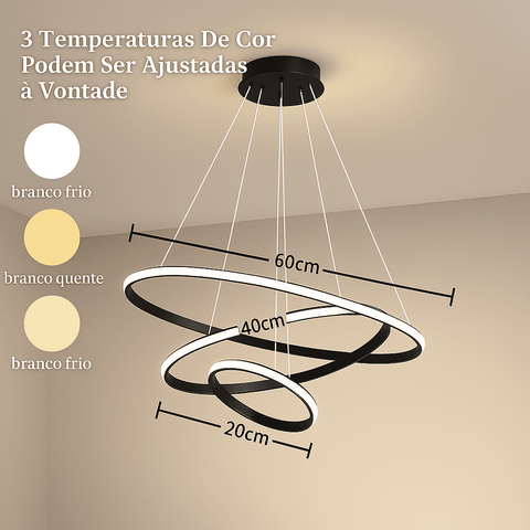 Lustre Escandinavo - 3 Cores