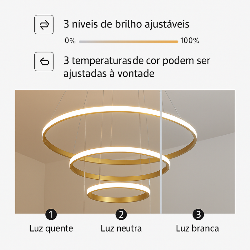 Lustre Escandinavo - 3 Cores