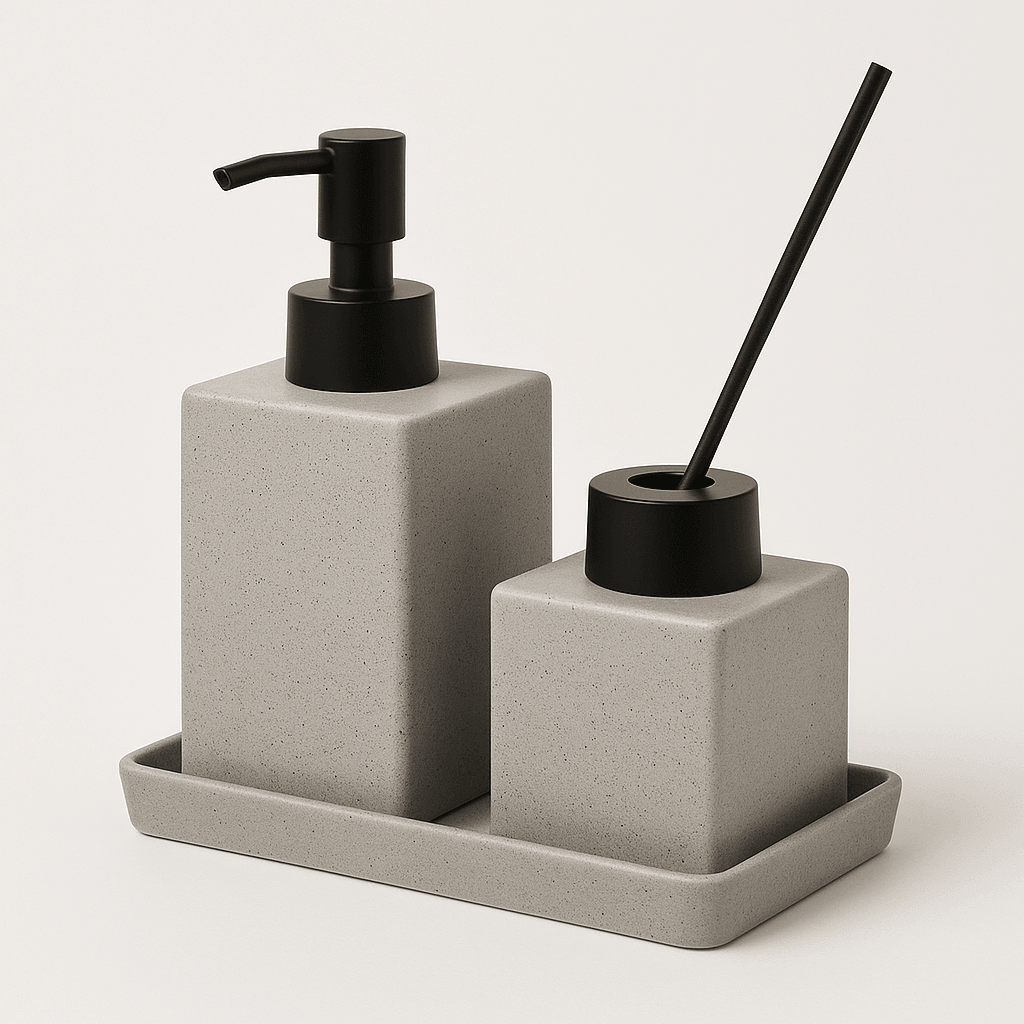 Kit Lavabo Banheiro -  Difusor Aromatizador em Cerâmica - Granilite