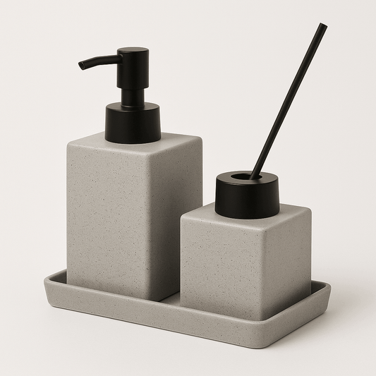 Kit Lavabo Banheiro -  Difusor Aromatizador em Cerâmica - Granilite