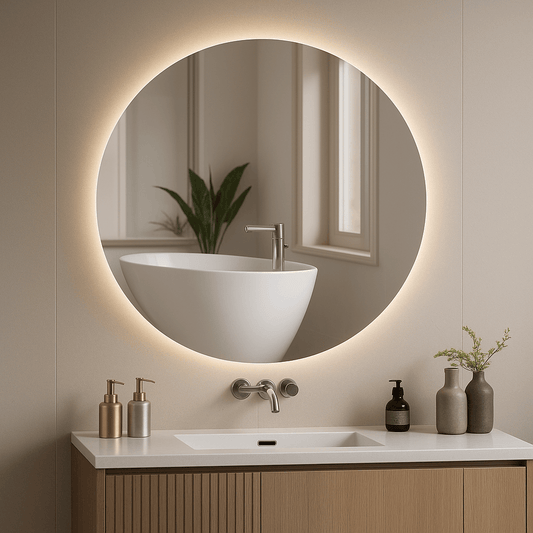 Espelho Fenda com LED - 60cm Retroiluminado Redondo