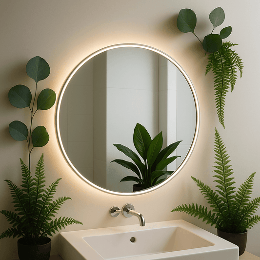 Espelho Fenda com LED - 60cm Retroiluminado Redondo