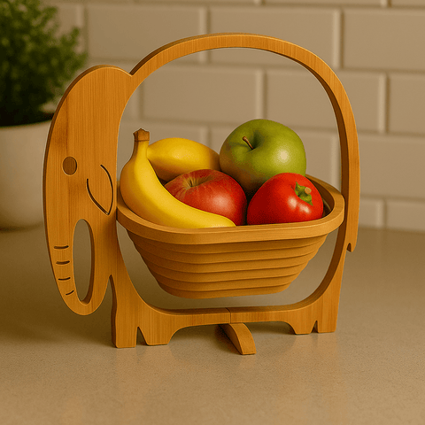 Fruteira De Mesa Dobrável - Bambu
