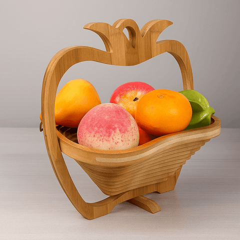 Fruteira De Mesa Dobrável - Bambu