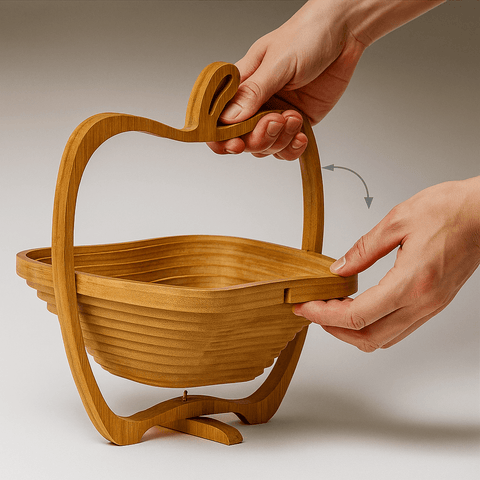 Fruteira De Mesa Dobrável - Bambu