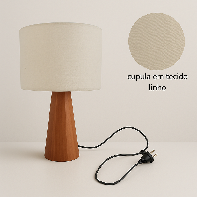 Abajur Luminária De Mesa - Invicta