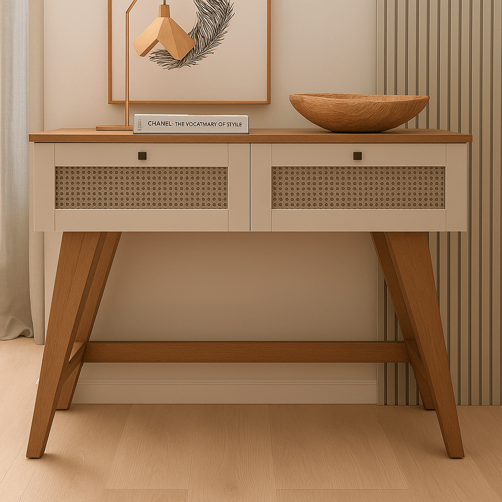 Aparador Decor - 2 Gavetas – Cinamomo/Off White