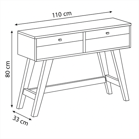 Aparador Decor - 2 Gavetas – Cinamomo/Off White