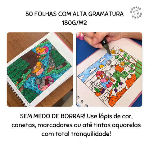 Kit de canetinhas + Caderno Bobbie Goods Canetas com ponta dupla