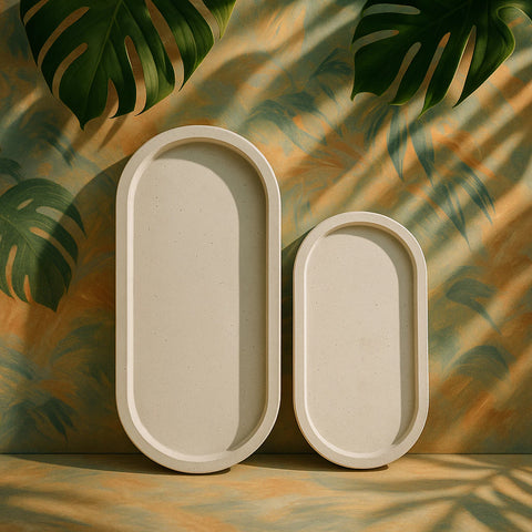Bandeja Decorativa Em Concreto