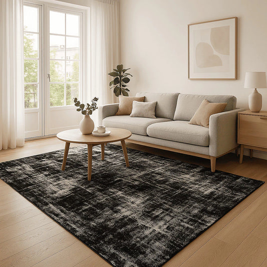 Tapete de Quarto Grande Jacquard - Geométrico Bege