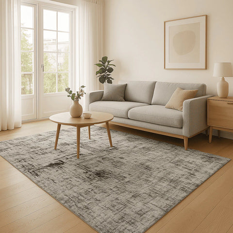 Tapete de Quarto Grande Jacquard - Geométrico Bege